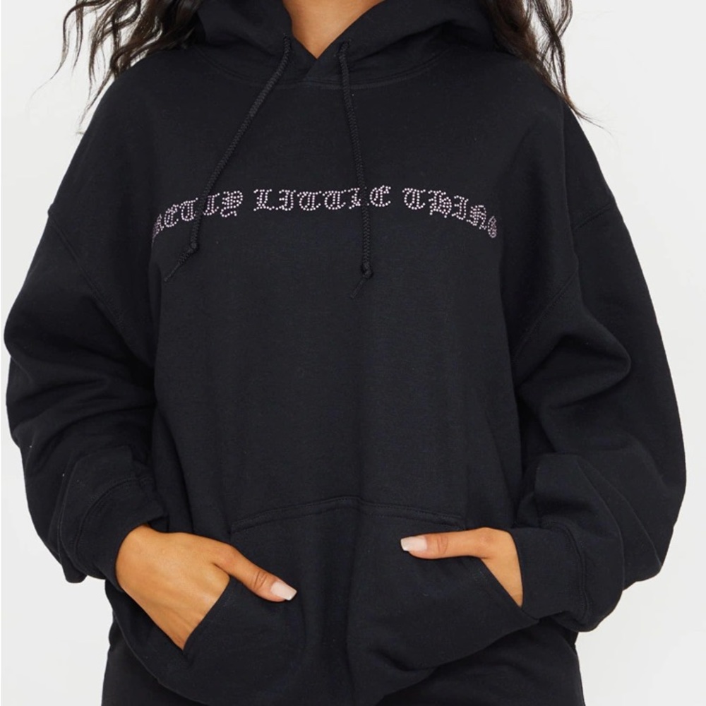 SALE rare pink diamanté prettylittlething hoodie